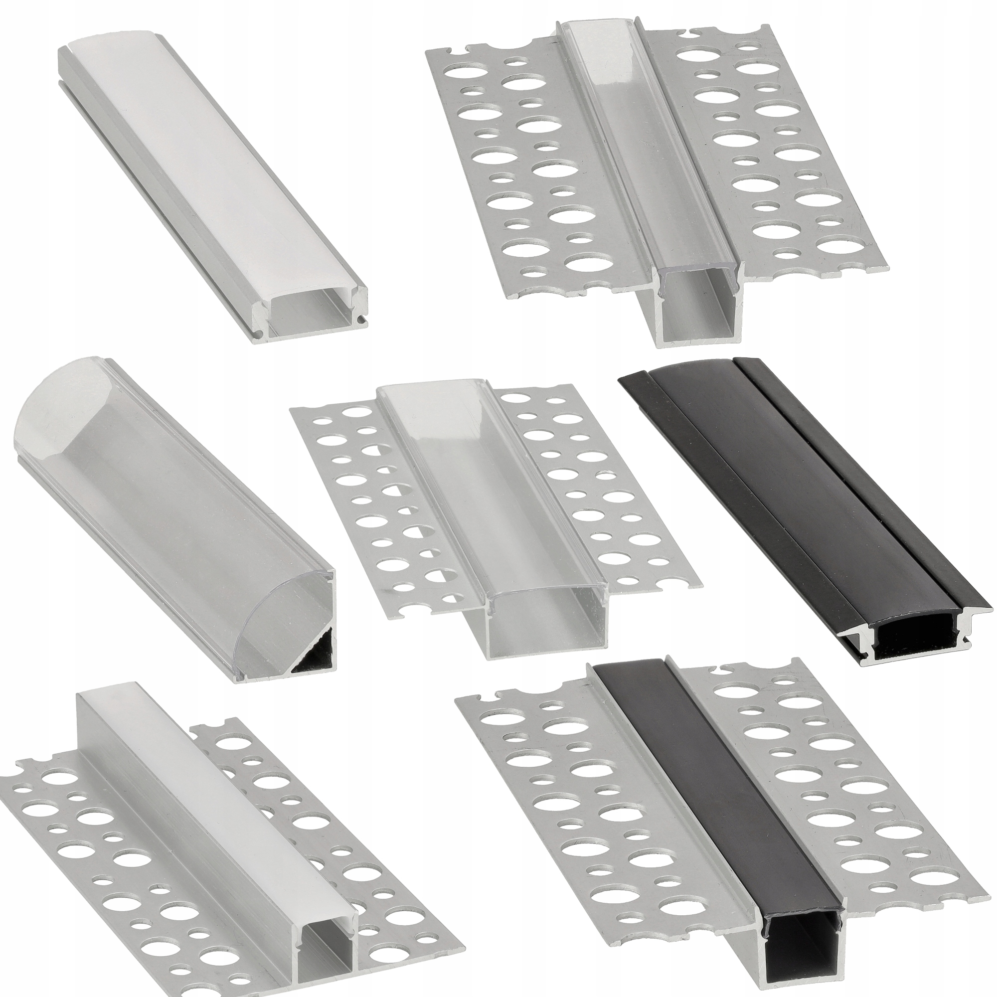 Klosz PC Do Profilu Profili MIX Kolorów 2m Typ profil do LED