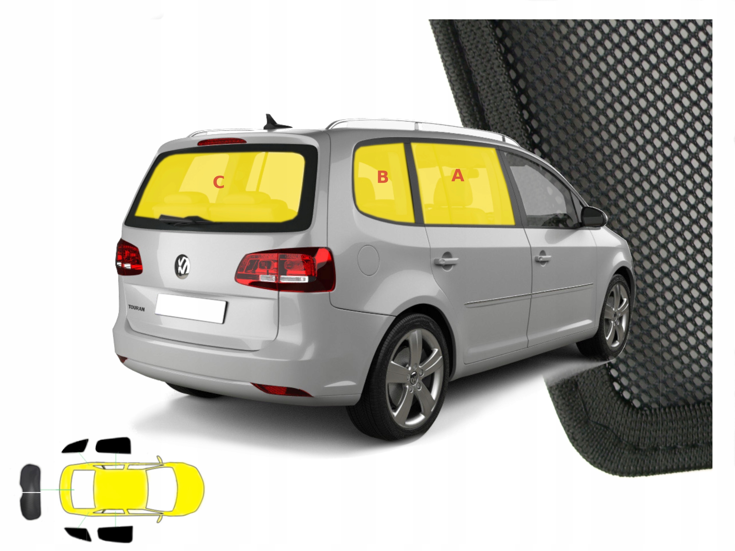 Slnečné clony pre Vw Touran I 1