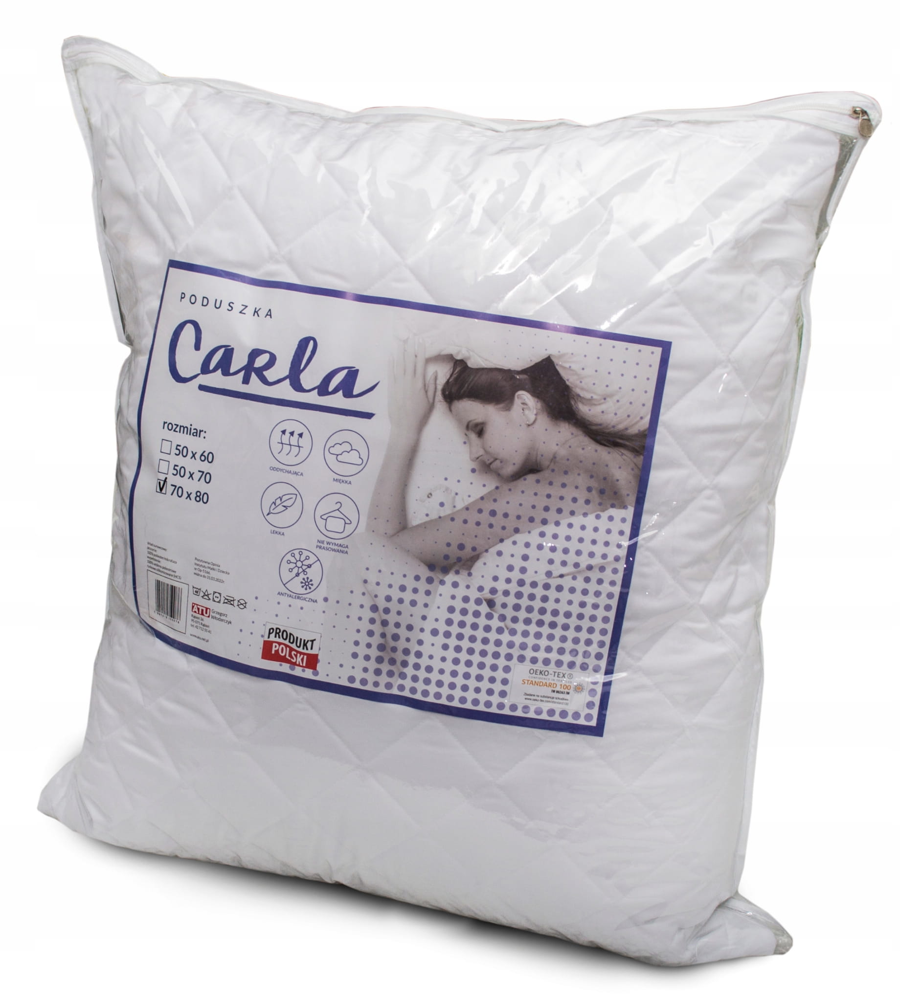 

Poduszka Antyalergiczna Carla 70x80 1000g
