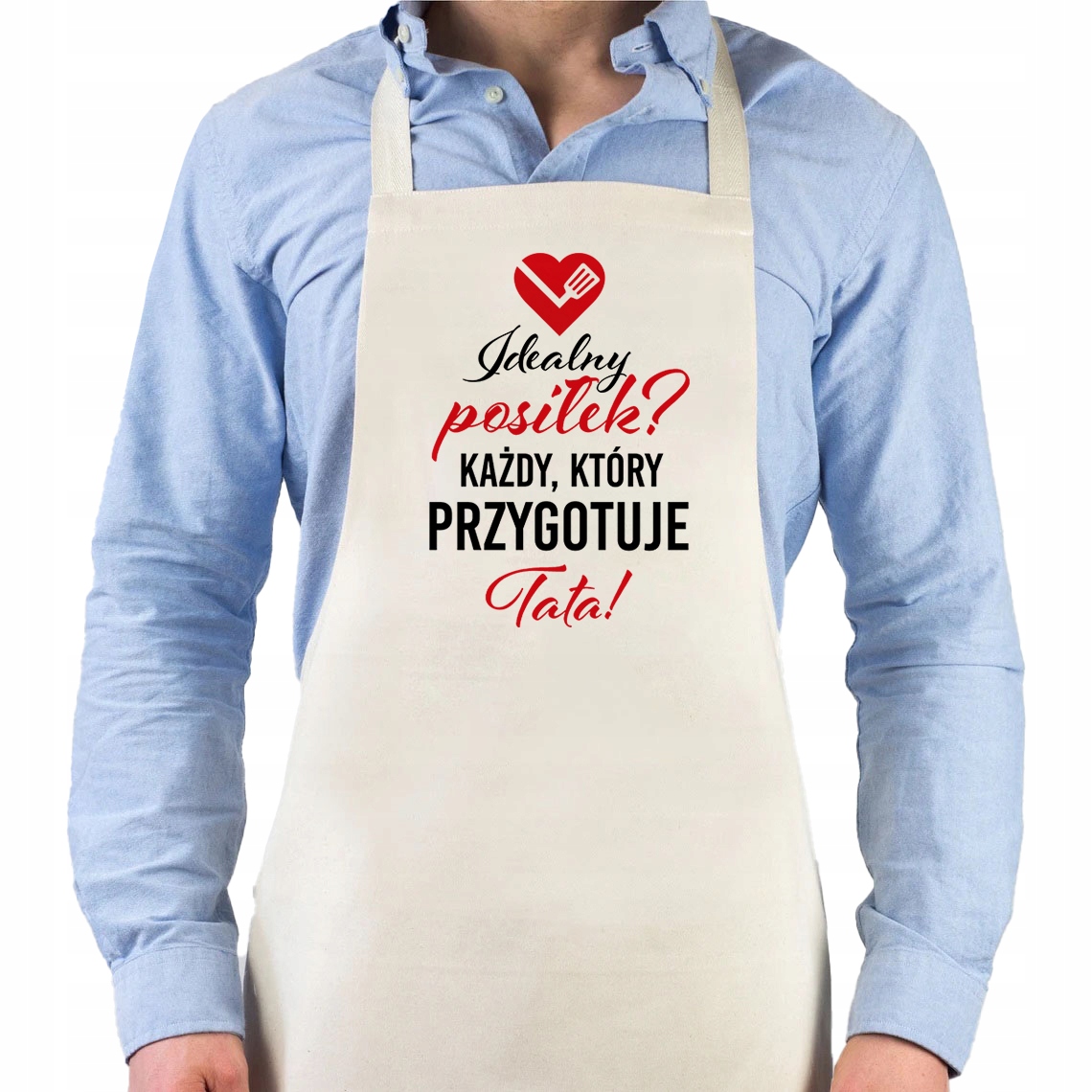 Pánská Béžová Zástěra Dárek ke Dni otců pro tatínka Otce Ideální jídlo?