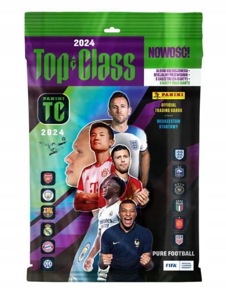 Top Class 2024 zestaw startowy album saszetki 24 karty 3 karty holo giants