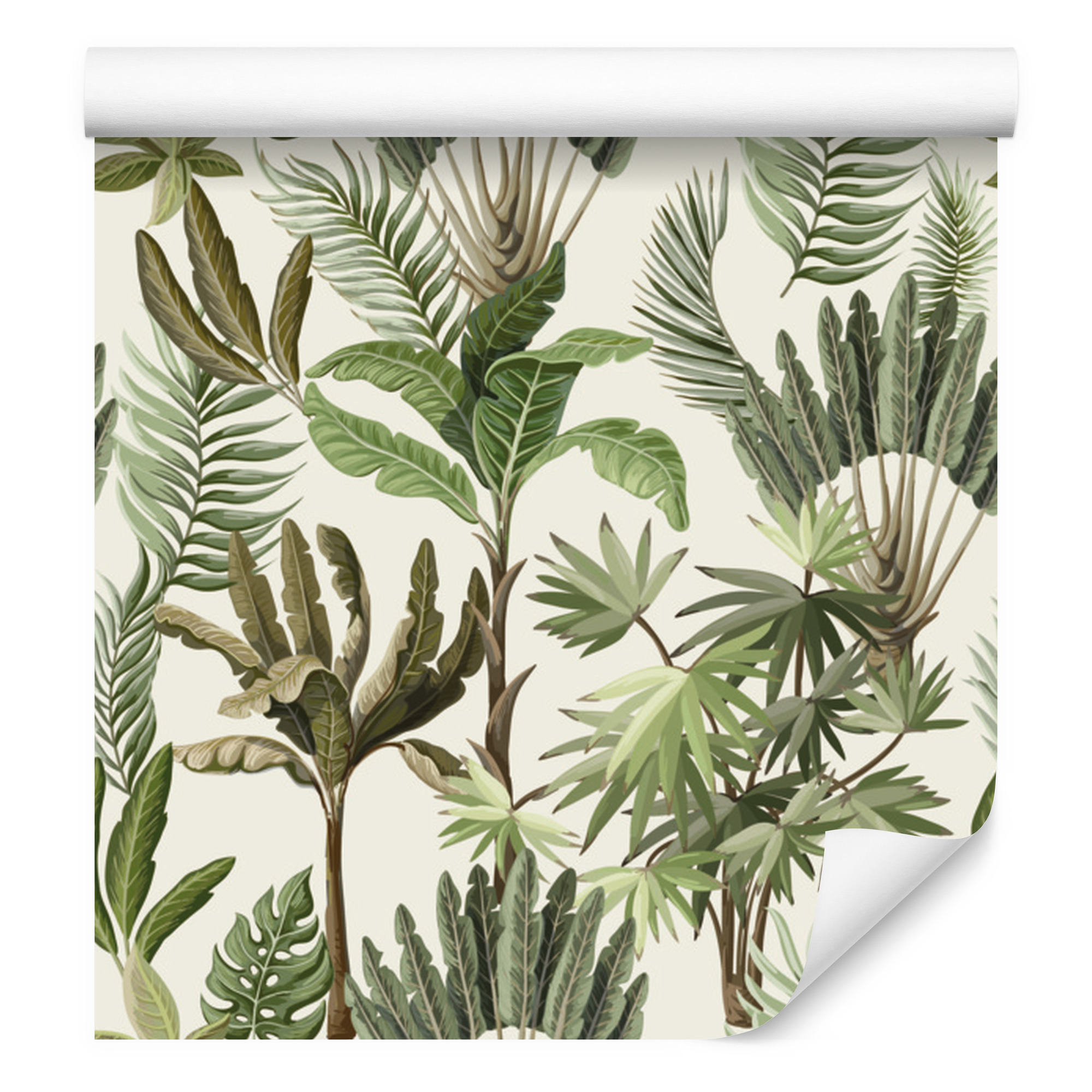 Tapeta Exotické listy ve vintage stylu 50 x 1000 cm
