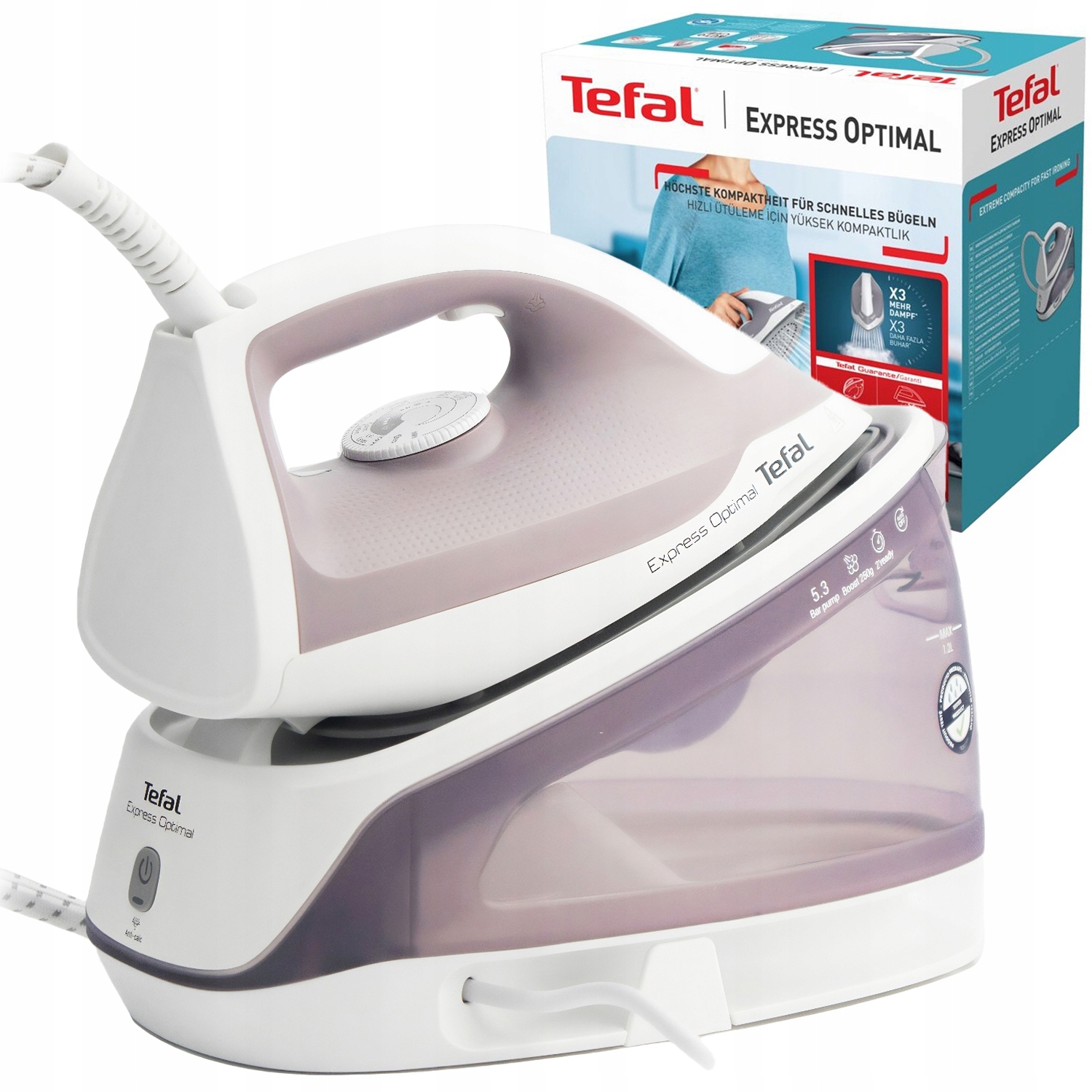 Generátor pary Tefal Express Optimal SV4111 Parná stanica s žehličkou