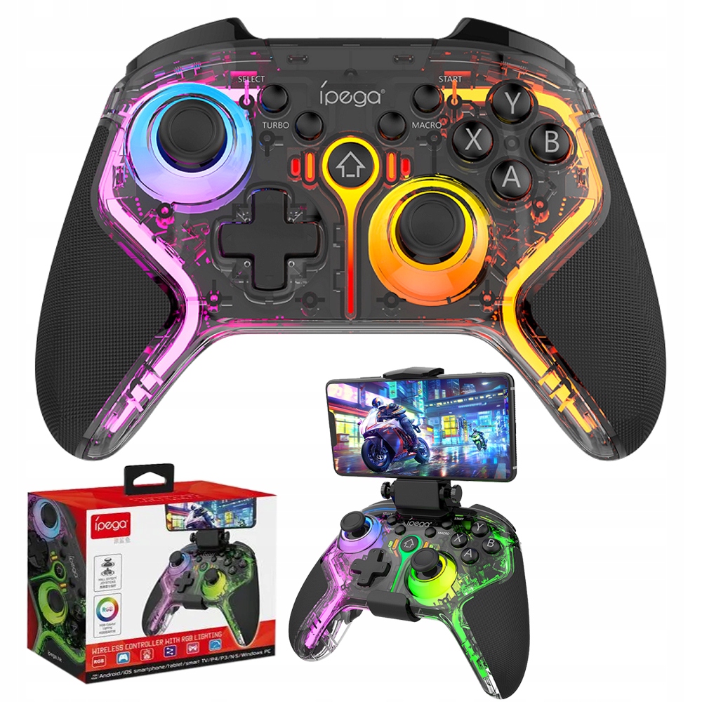 iPega Bt Rgb gamepad pro Android iOS Pc Nintendo Switch držák na smartphone
