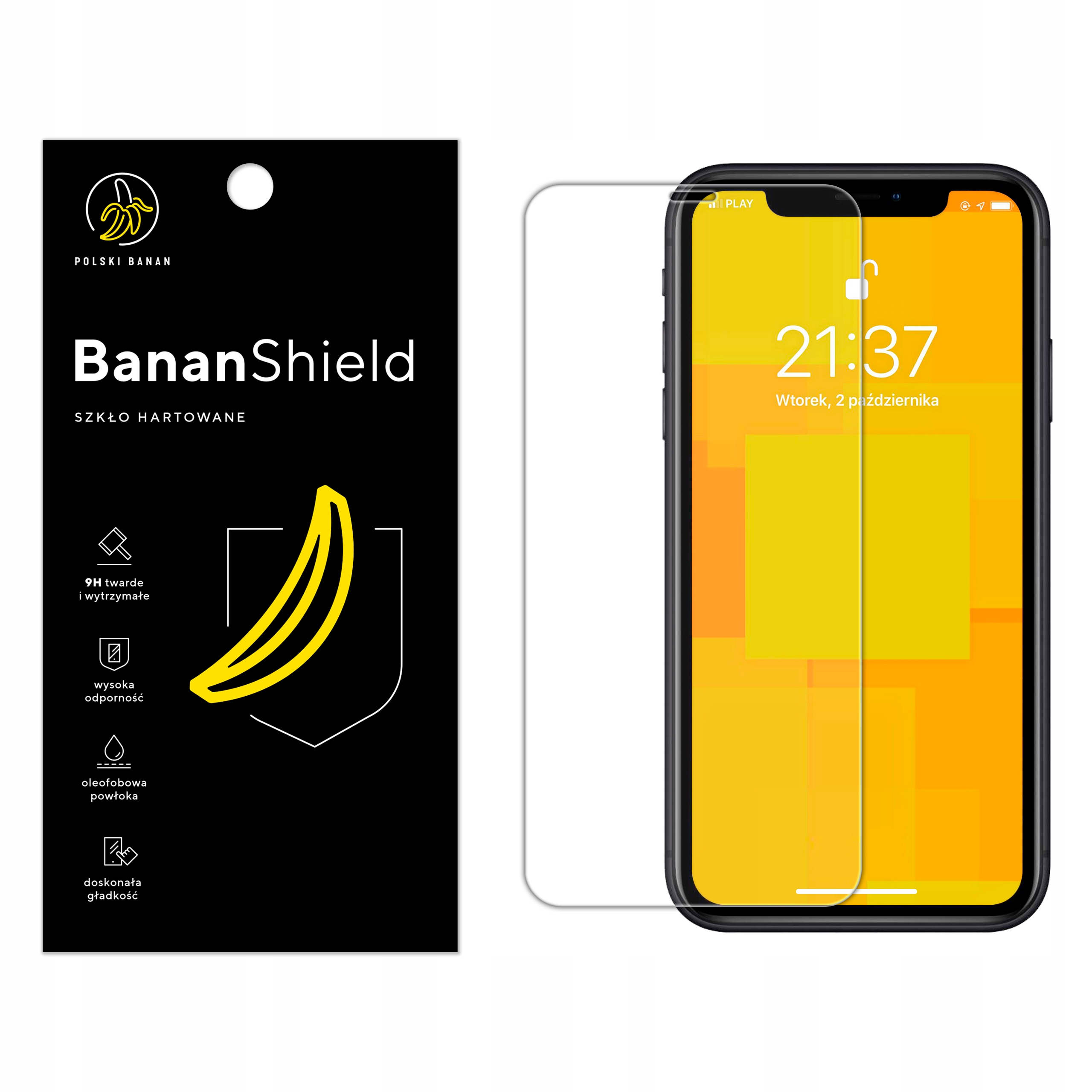 

Szkło Hartowane Polski Banan 9H do iPhone 11