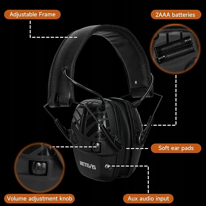 RETEVIS NAUSZNIKI Z REDUKCJĄ SZUMÓW SKŁADANE Kod producenta C9215A