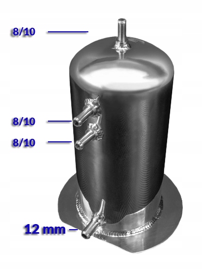 TNKFMIC-ST-2.5-D - Swirl pot 2.5 l патрубки 8 мм и 12 мм FMIC