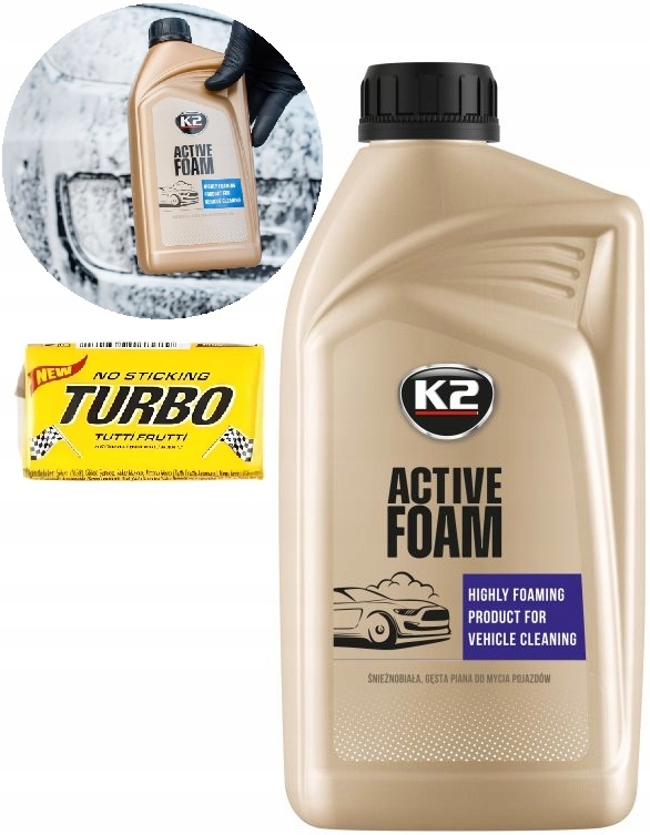 K2 Active Foam 1 Kg Pachnąca, aktywna piana do mycia auta efekt śniegu