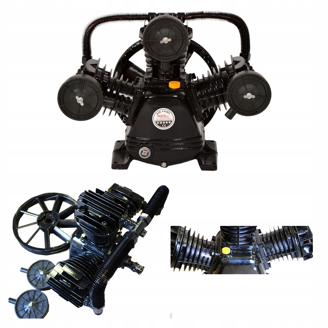 Olejový kompresor Kraft&Dele KD1405 8 bar 360 L/min 3 piesty 4KM/3KW