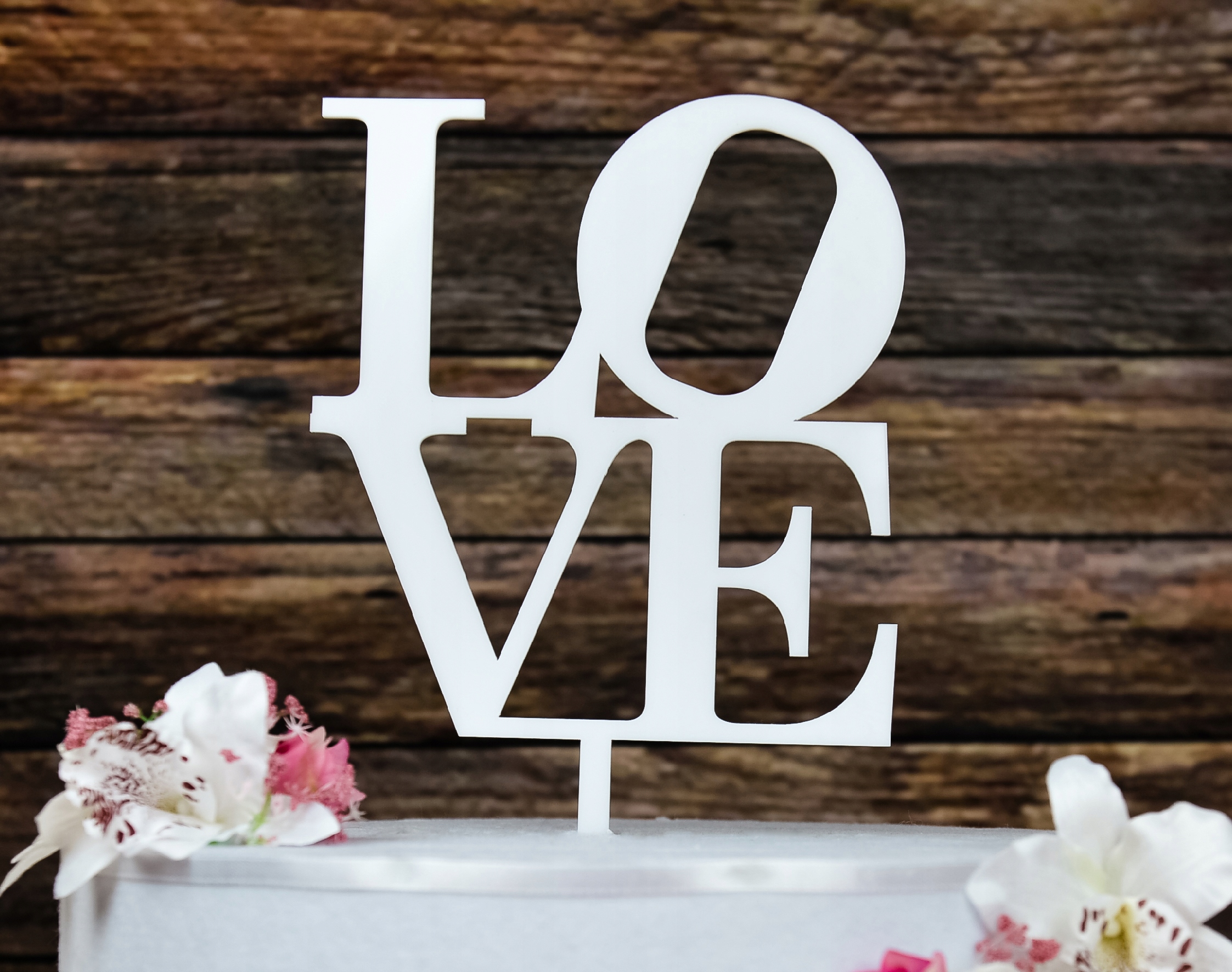 Topper TŚB-71-Love Ślub Wesele Biały Marka Dekor Laser