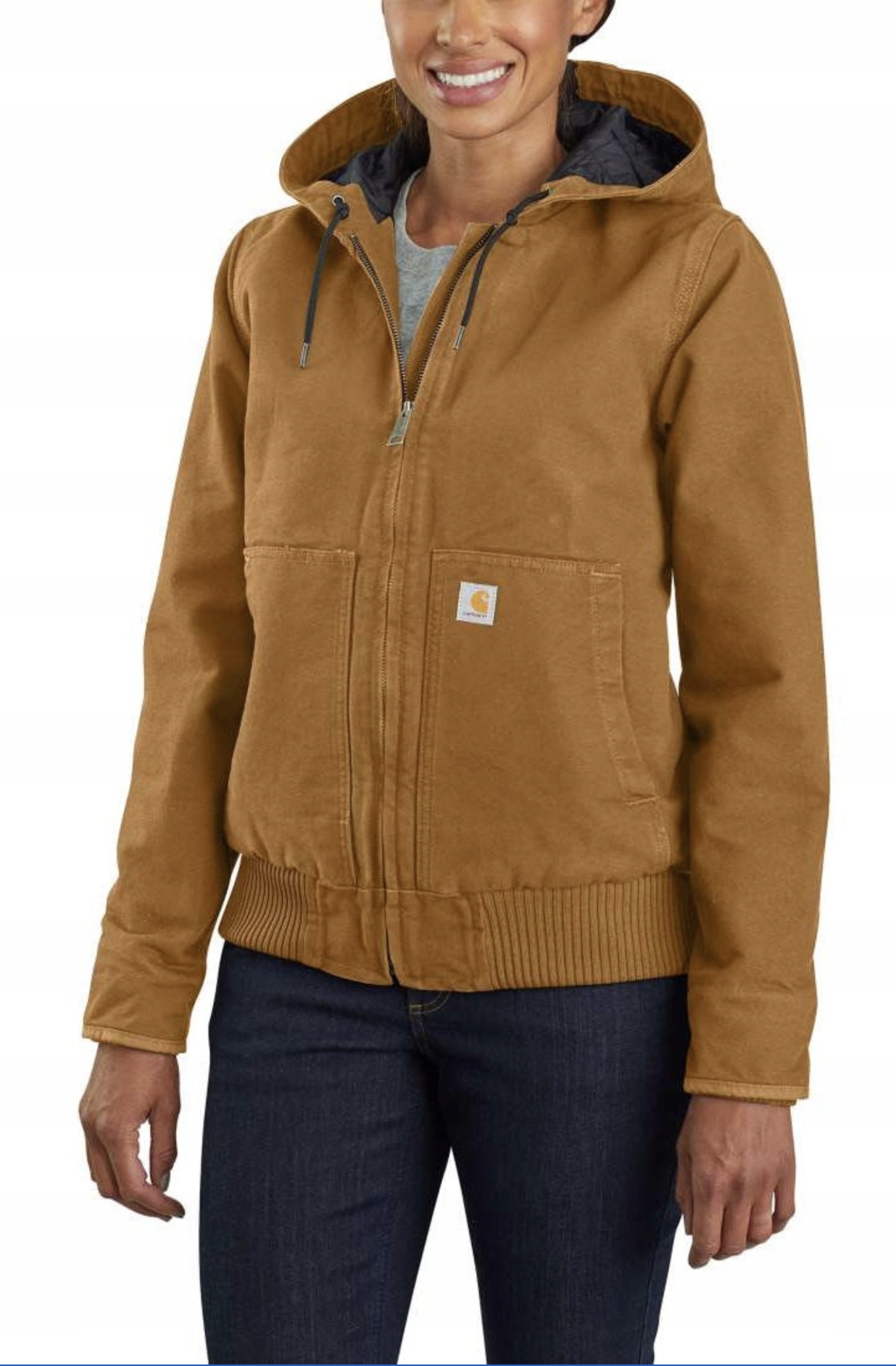 Aktivní bunda Carhartt Washed Duck hnědá