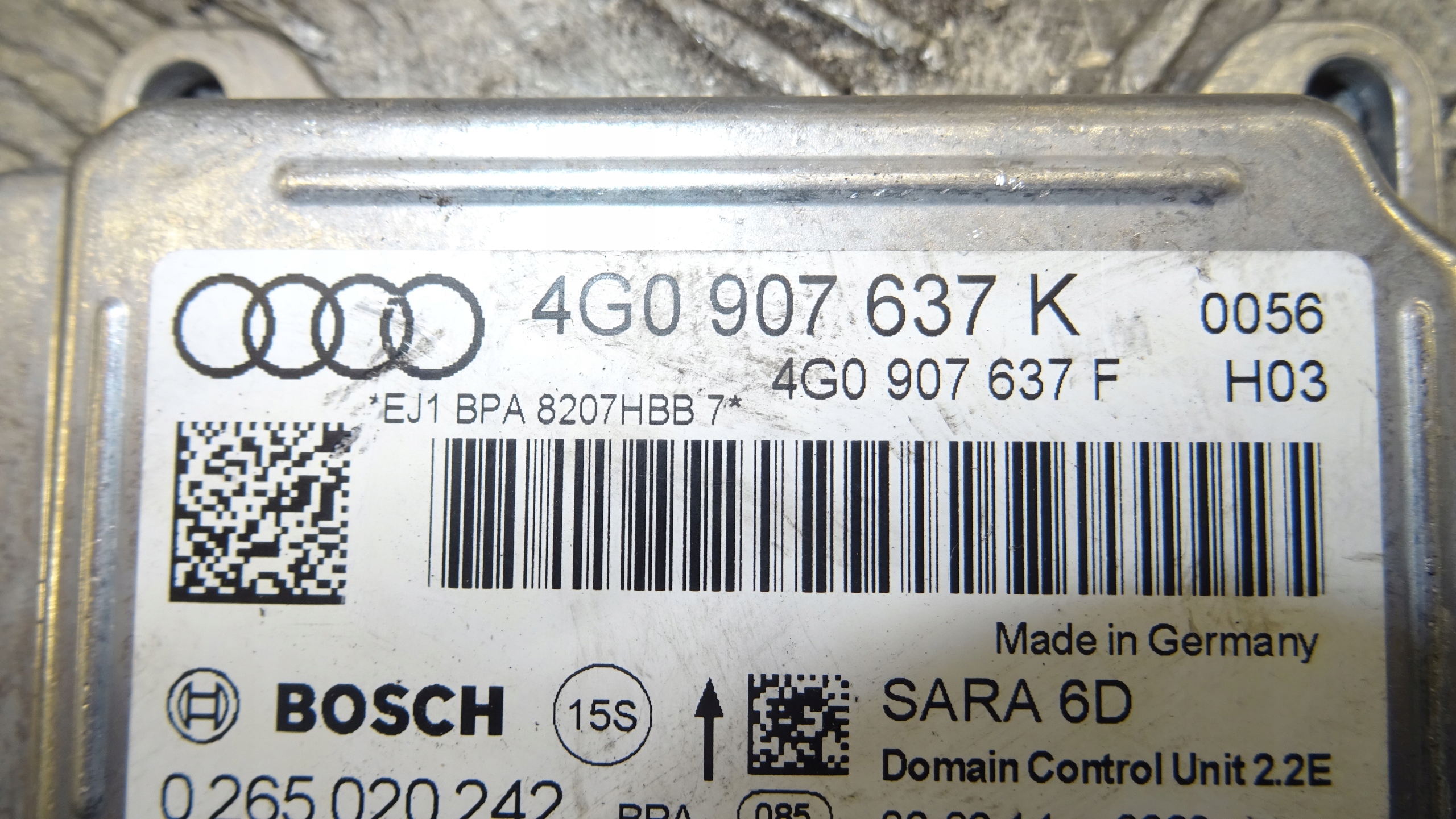 AUDI A6 C7 A7 module control unit PRZYSPIESZENIA 4G0907637K