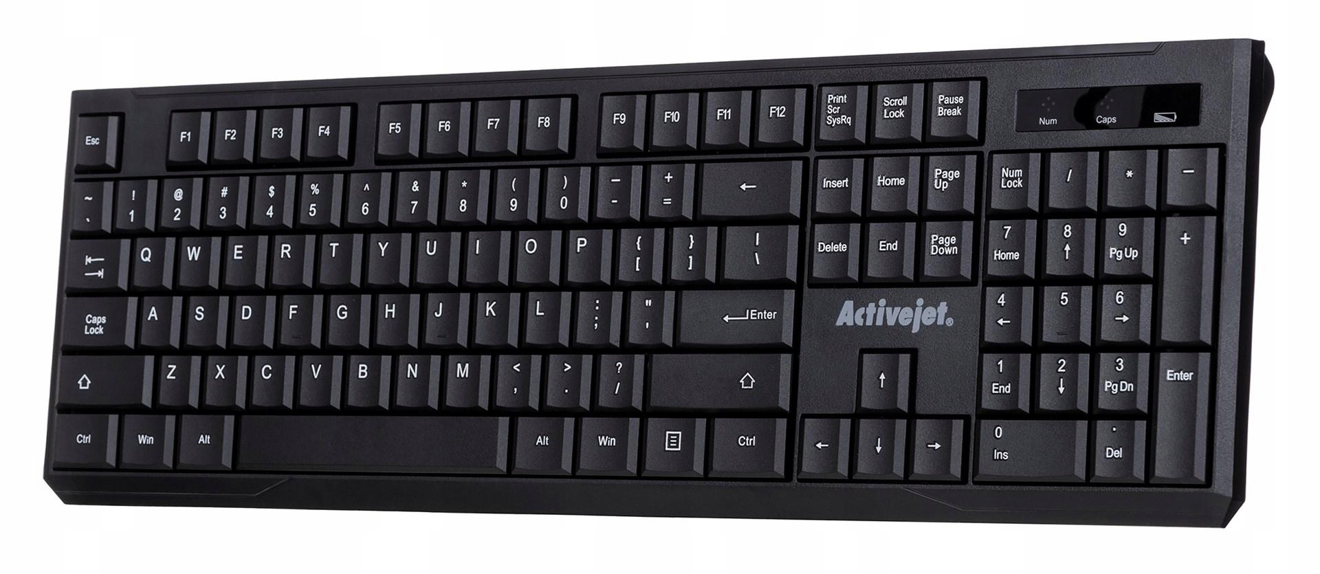 Activejet K-3911W Klawiatura bezprzewodowa, zasilanie baterią 1x 1,5V Aaa