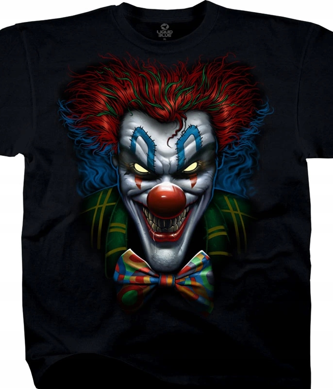Liquid Blue Pánské bavlněné tričko Bow Tie Clown Dark Fantasy L