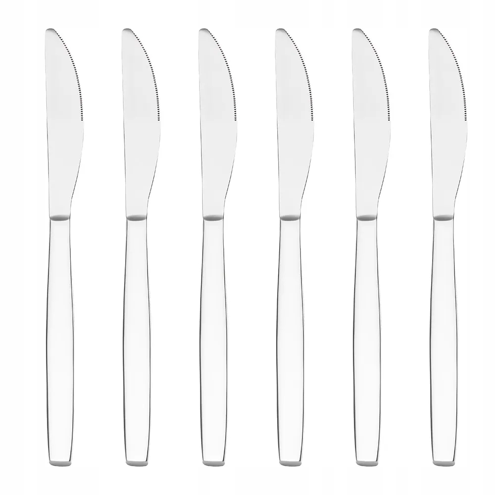 Zestaw nóż stołowy srebrne sztućce Altom Design Planet połysk 6 sztuk