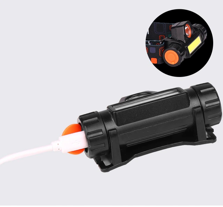 LATARKA CZOŁOWA LAMPKA CZOŁÓWKA COB LED ŁADOWANA Z USB 3 w 1 UCHYT MAGNES Źródło światła LED