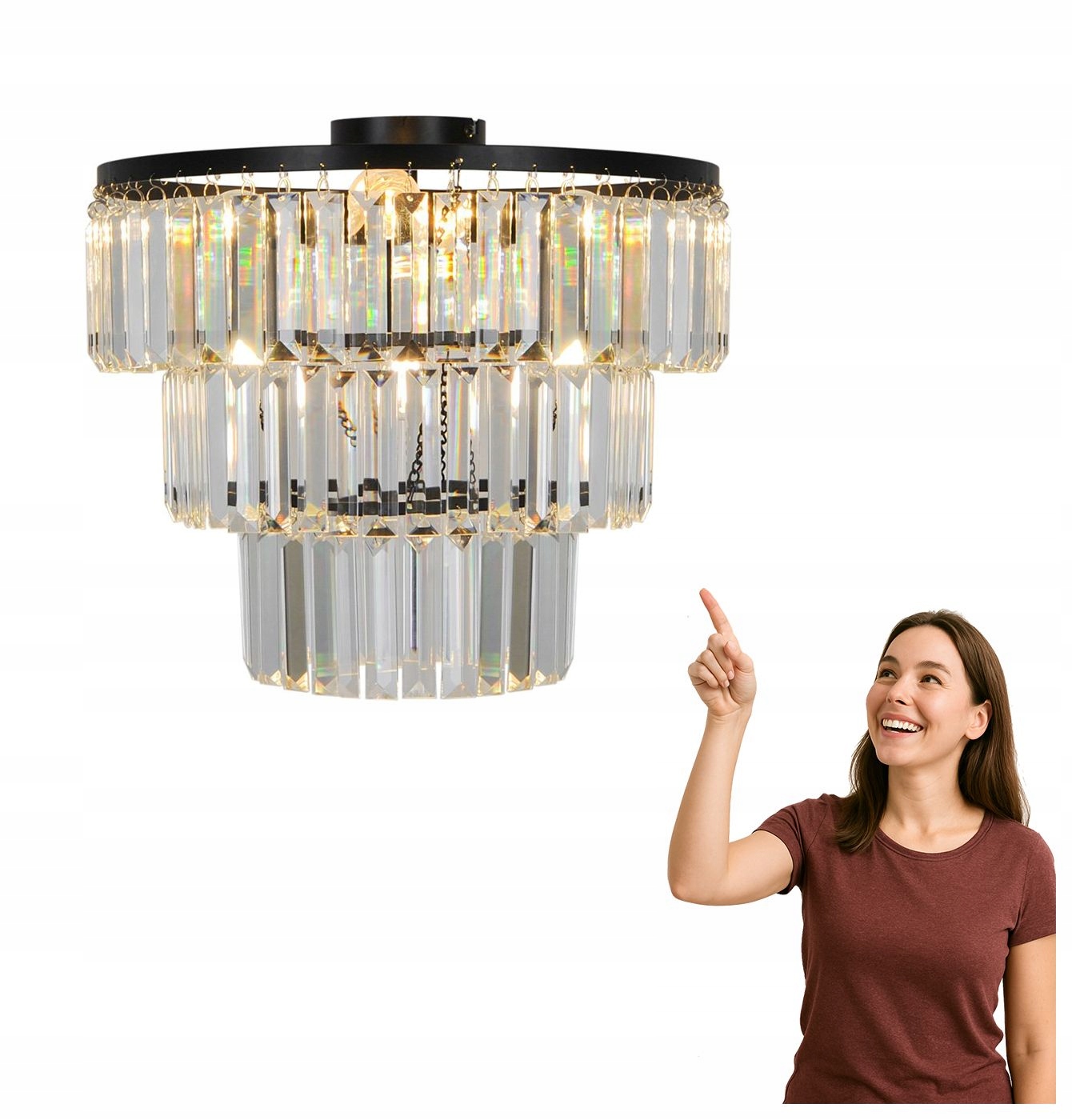 Stropná lampa Tifanny P17127-4-BK Zuma Line