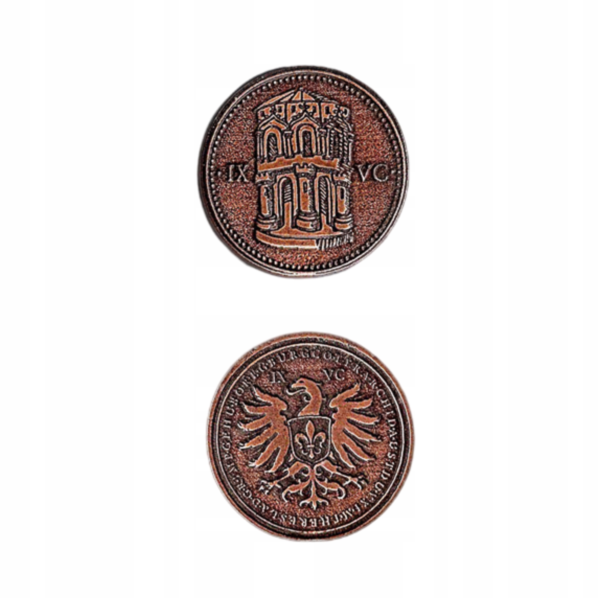 STOLICA MIEDZIANA METALOWA MONETA 1 SZT LARP RPG
