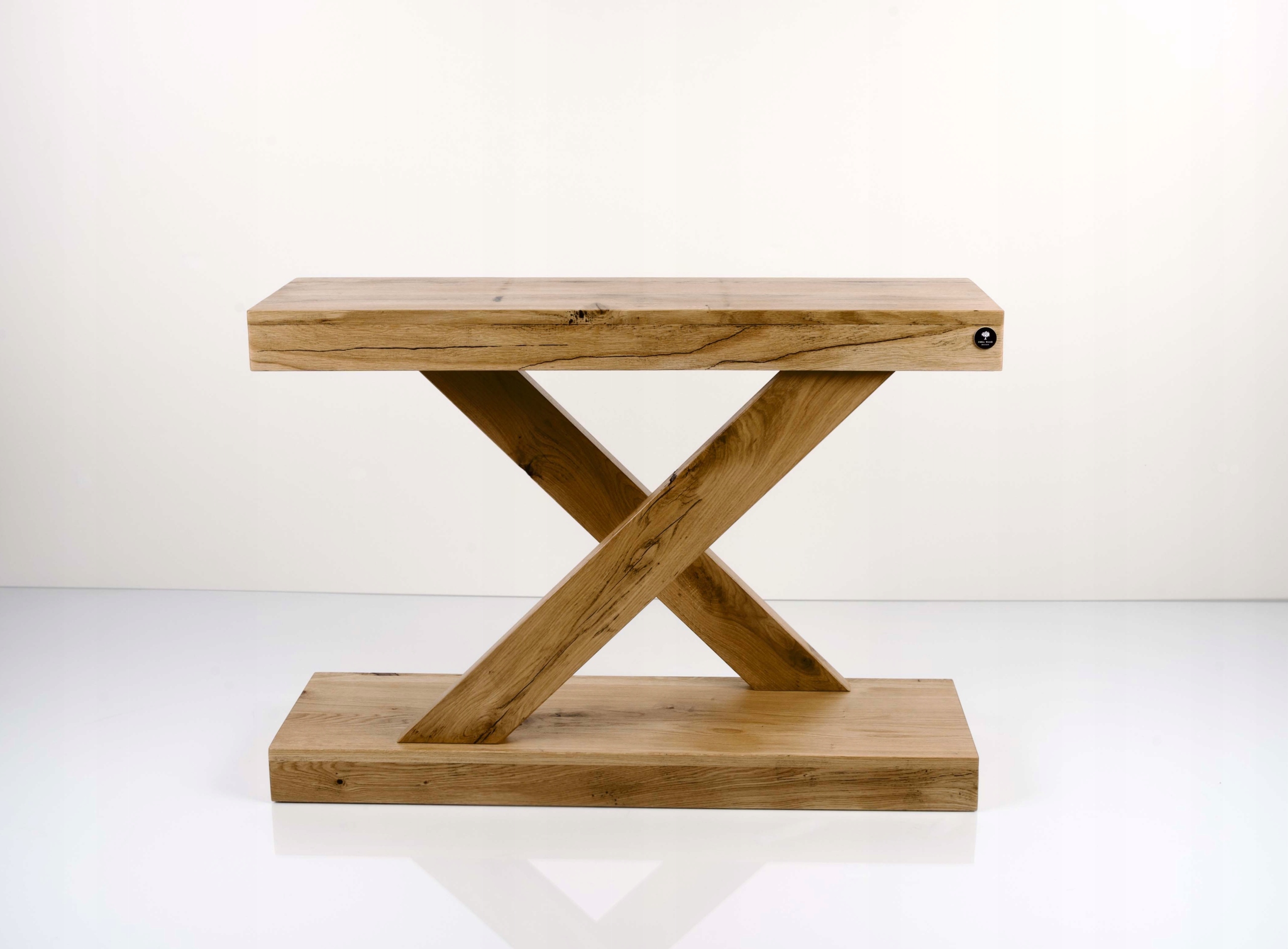 KONSOLA Dębowa Loft DREWNO LITE 45cm SKD-200 Głębokość mebla 25 cm