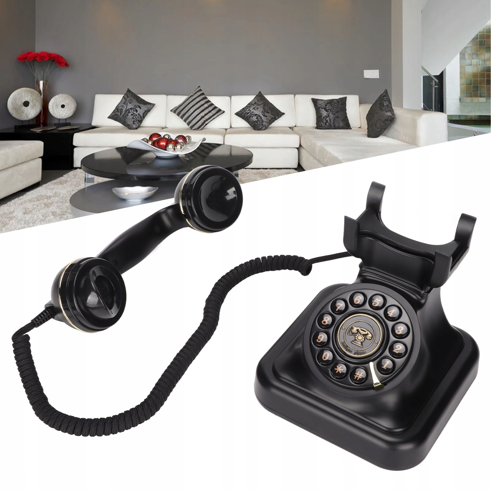 TELEFON VINTAGE PRZEWODOWY RETRO STACJONARNY Kod producenta 204424