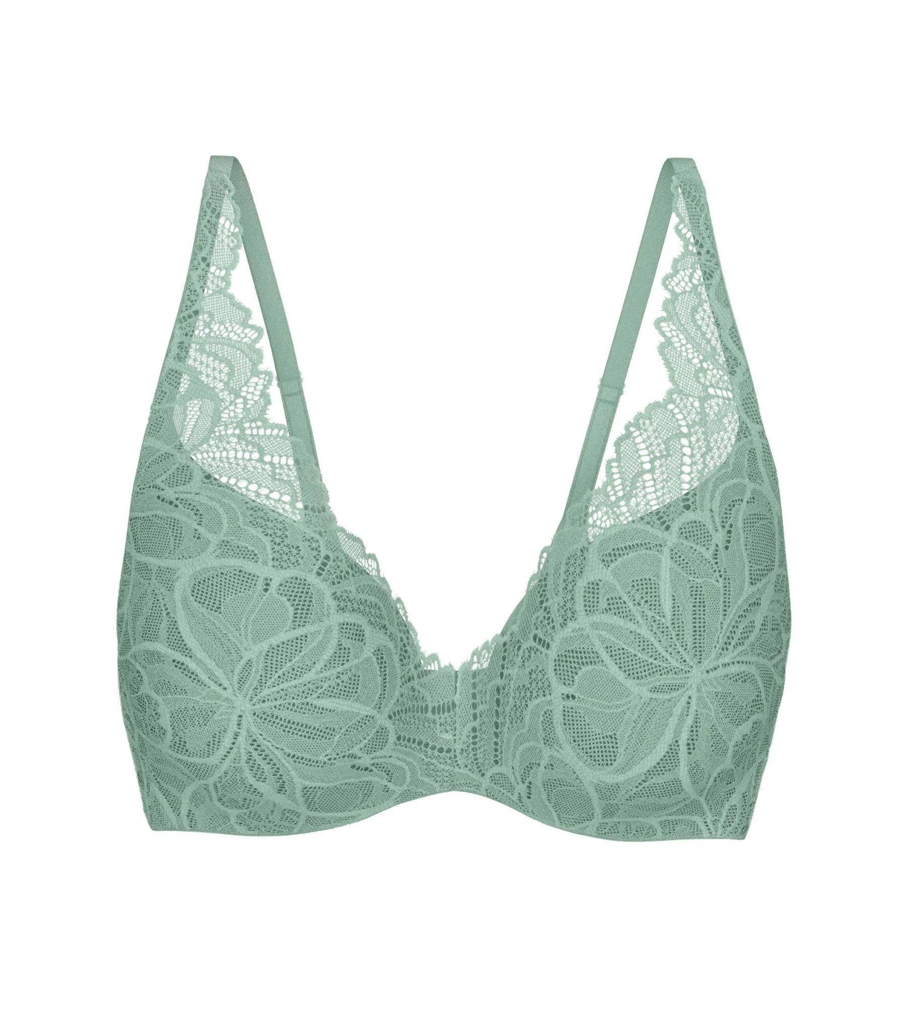 Triumph Vyztužená podprsenka Body Make-Up Illusion Lace Wp Mátová 75F