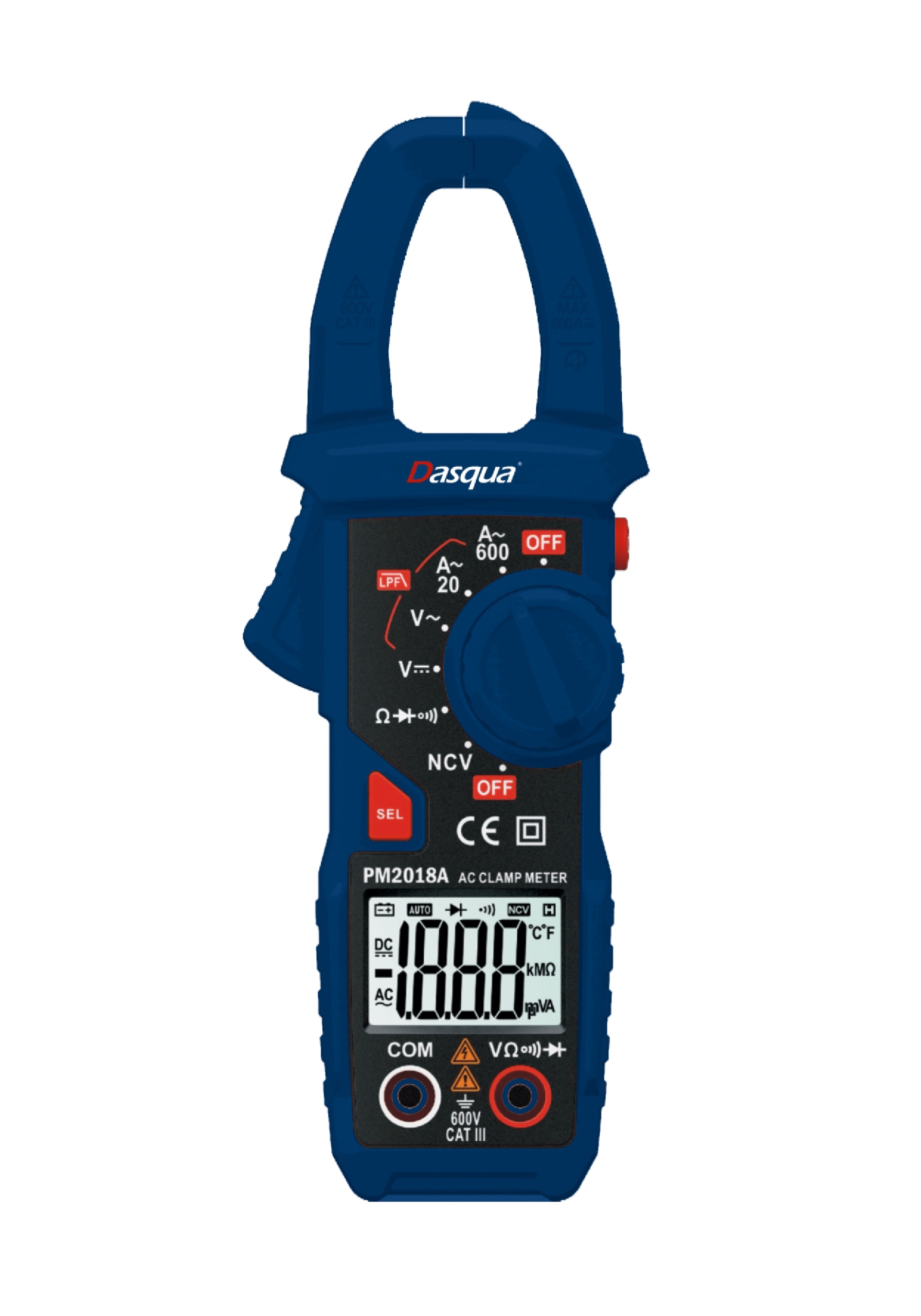 Klešťový měřič Ac/dc ampérmetr Catiii 600V Dasqua