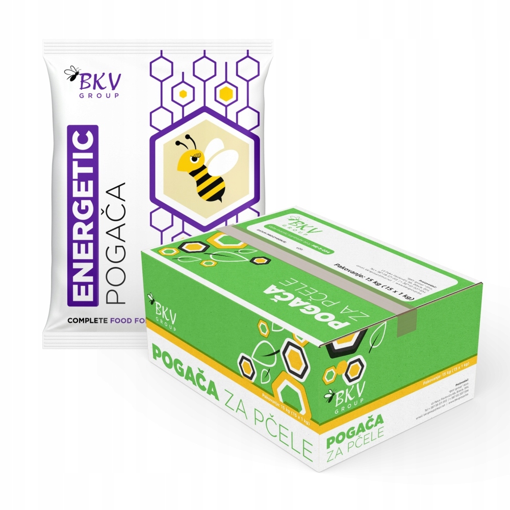 Těsto pro včely s vitamíny na jaře – 15 x 1 kg – Bkv Energetic