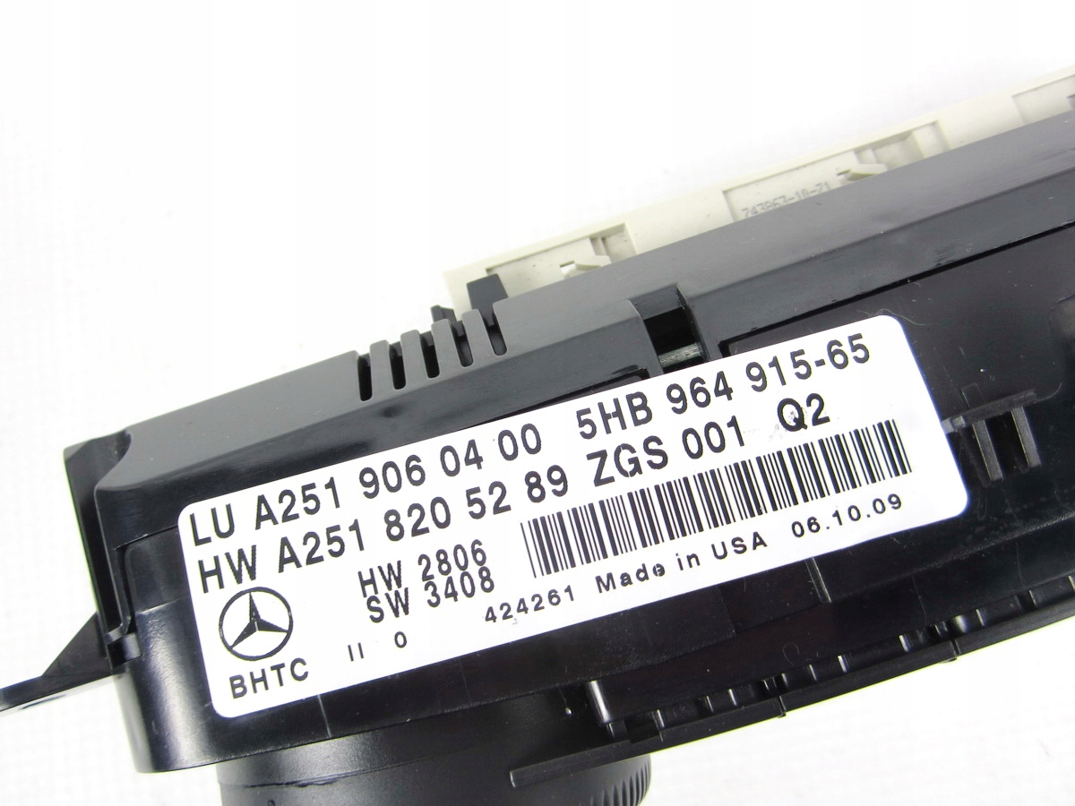 UNITE COMMANDE CLIMA BOUCHES BUSES MERCEDES W251 R-KLASA