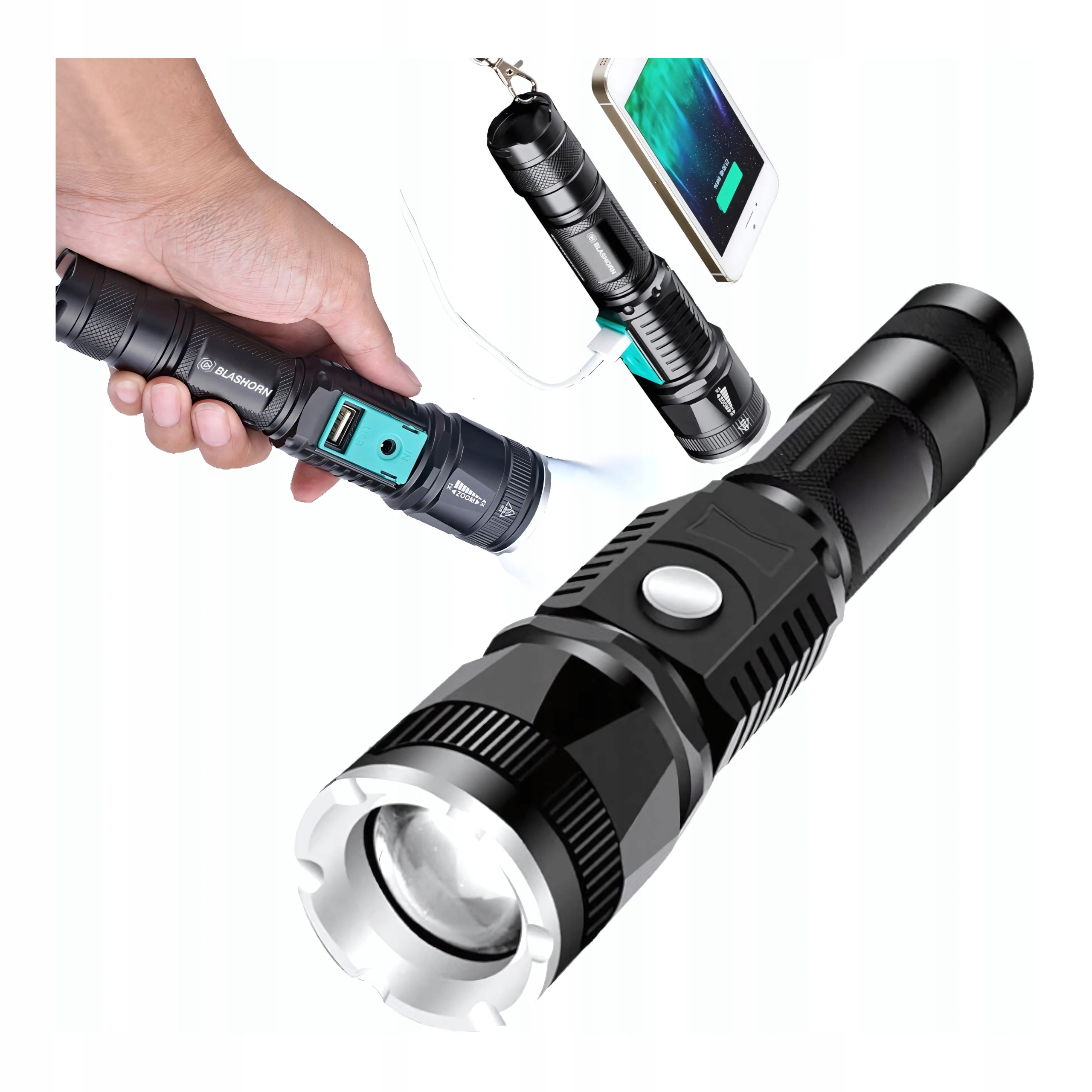 Cyklistická Led lampa Svítilna přední Silná na kolo Usb přední s nabíječkou