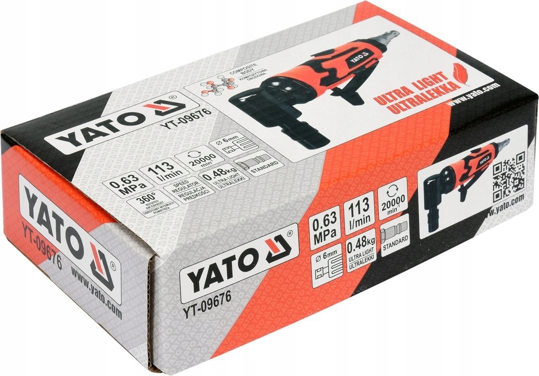 SZLIFIERKA KATOWA PNEUMATYCZNA LEKKA Brand Yato