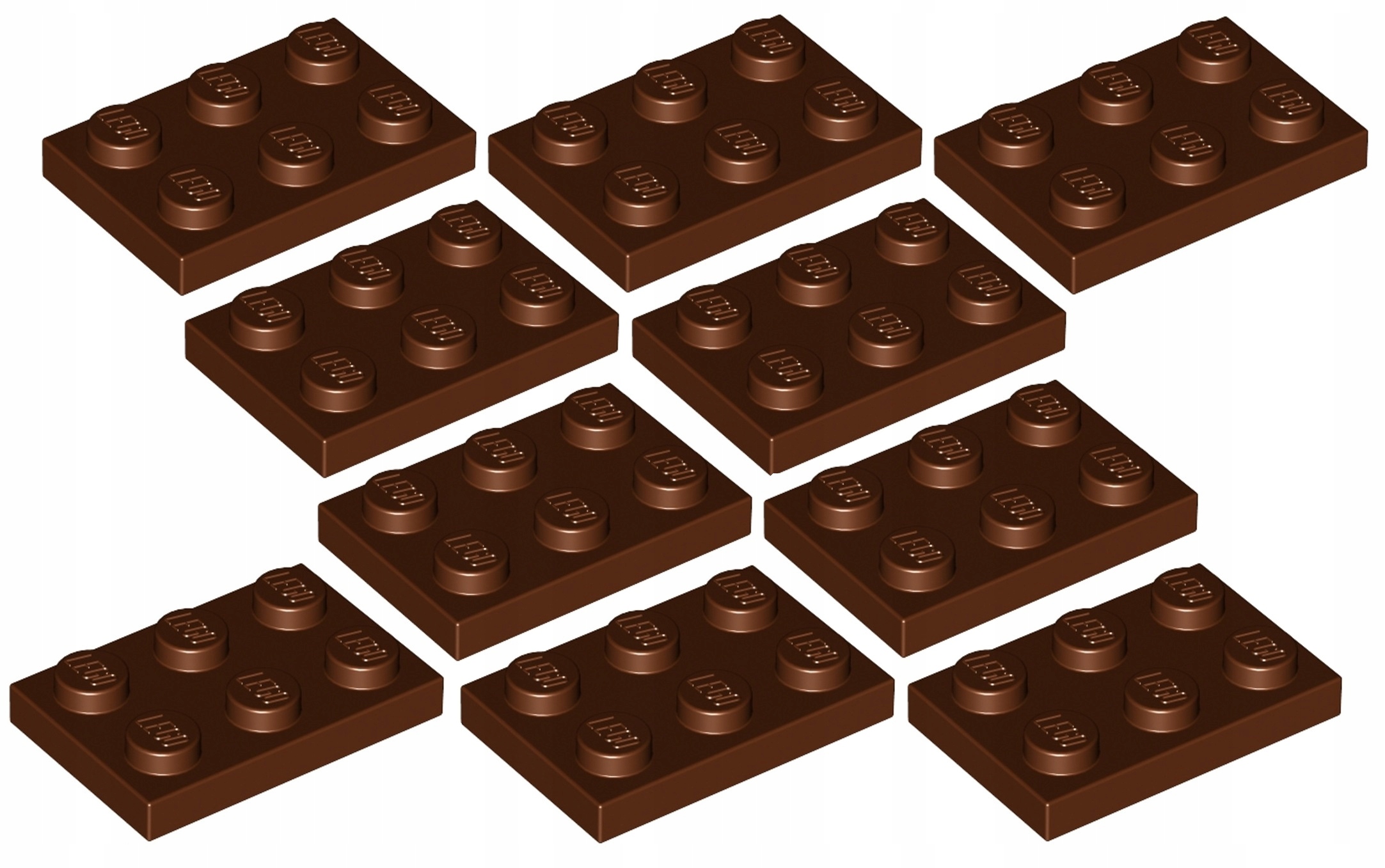 

Lego Płytka 2x3 Brązowa (3021/4211189) 10szt
