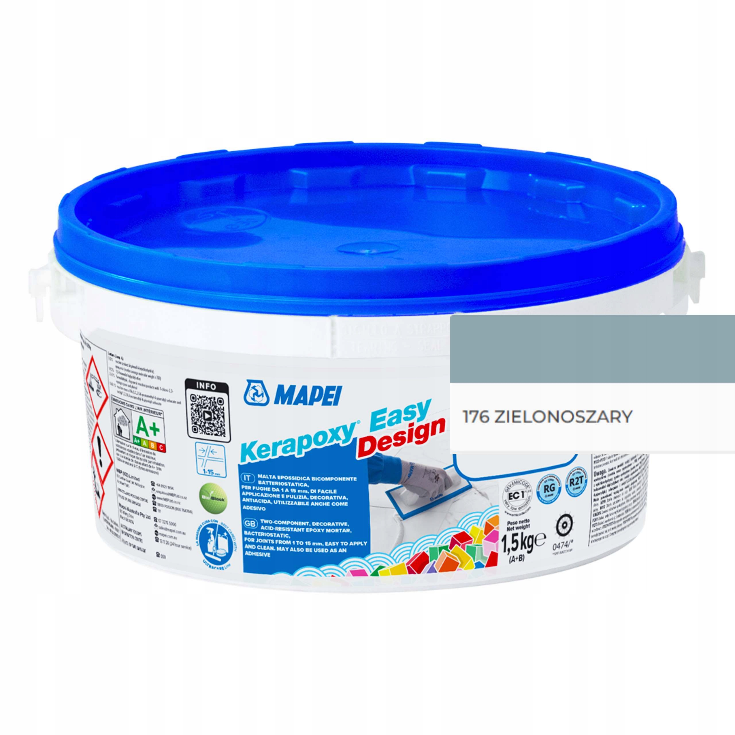 Epoxidová fuga Mapei Kerapoxy Easy Design 1,5 kg Zelenošedá 176
