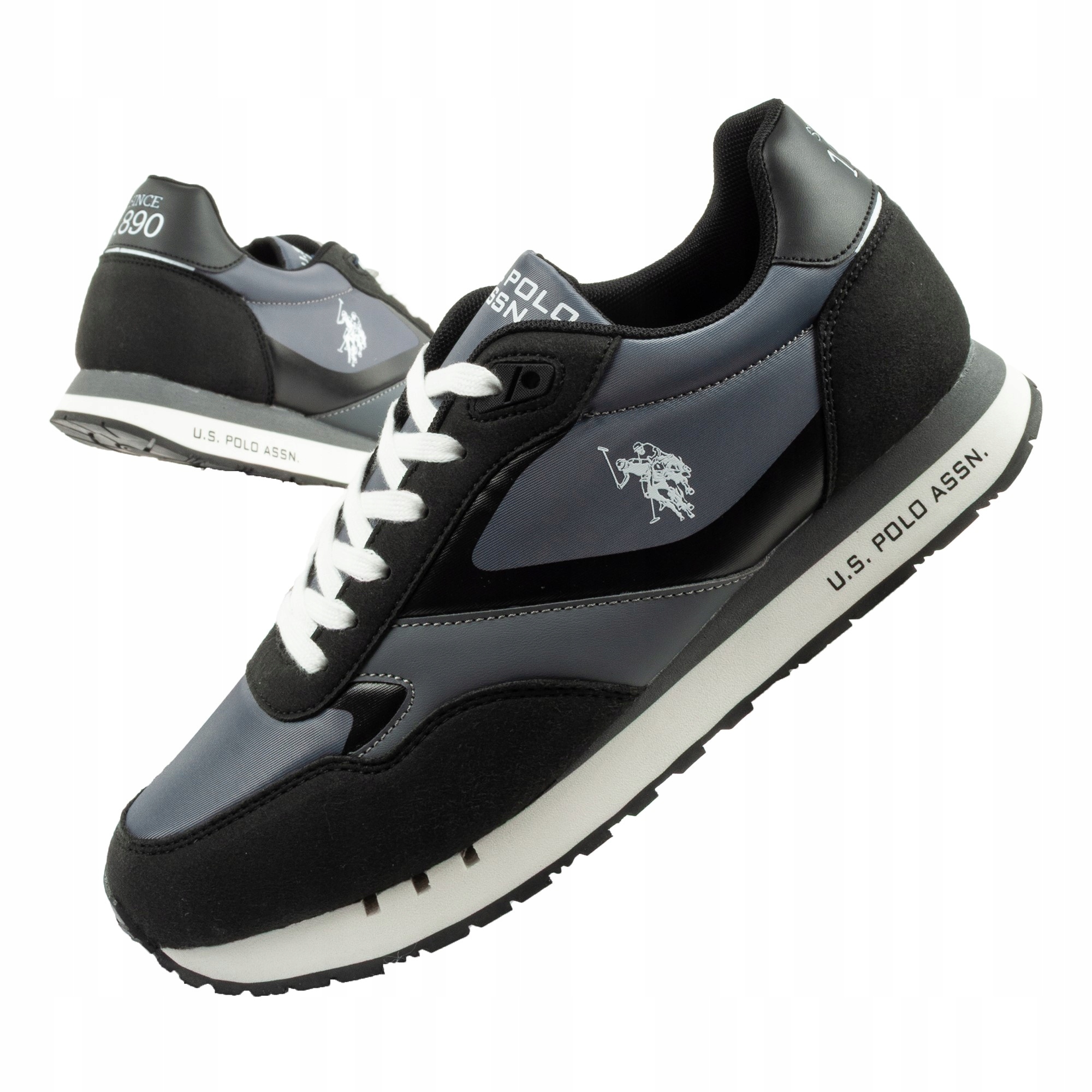 Pánské sportovní tenisky U.s Polo Assn vel.46, módní, pohodlné, šedé