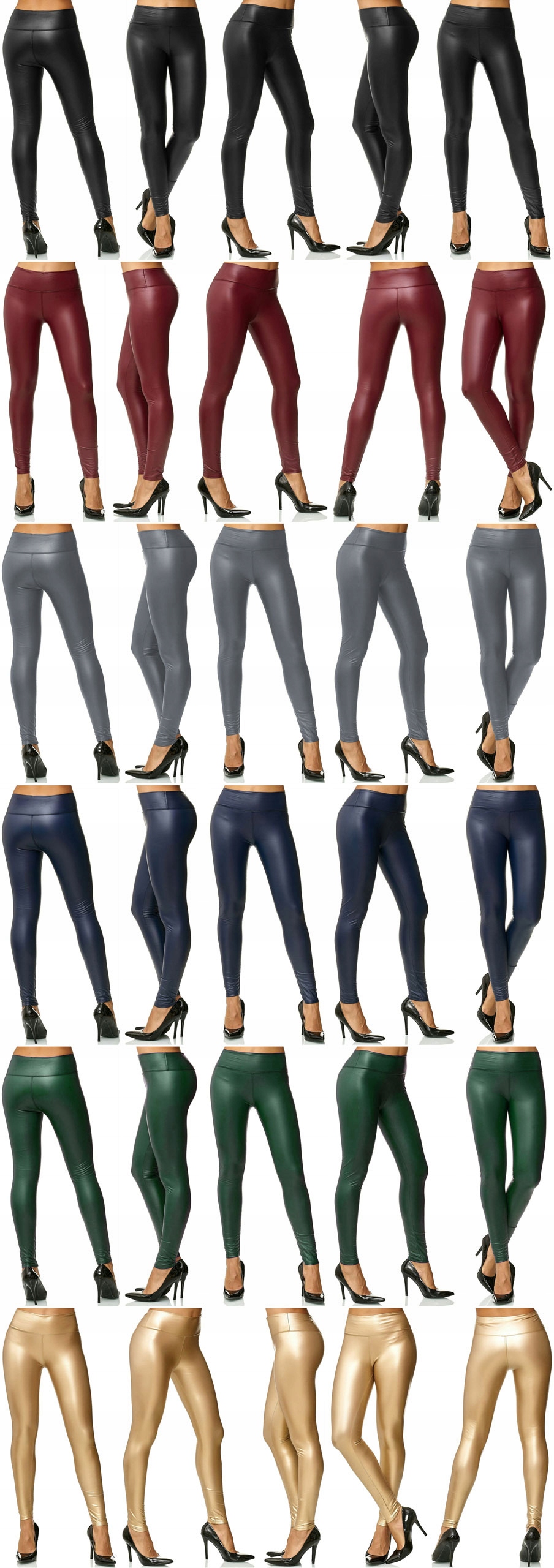 LEGINSY LATEX GETRY SKÓRZANE SPODNIE RURKI LATEKS Szerokość w biodrach 95 cm