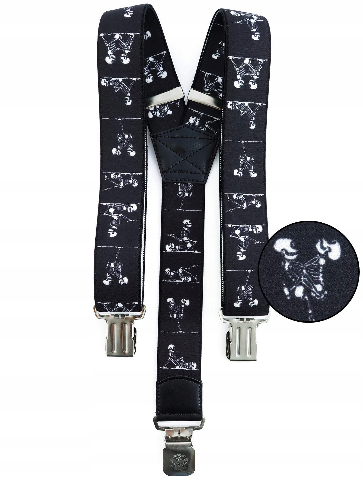 

Czarne szelki męskie - szkielety - kamasutra T9