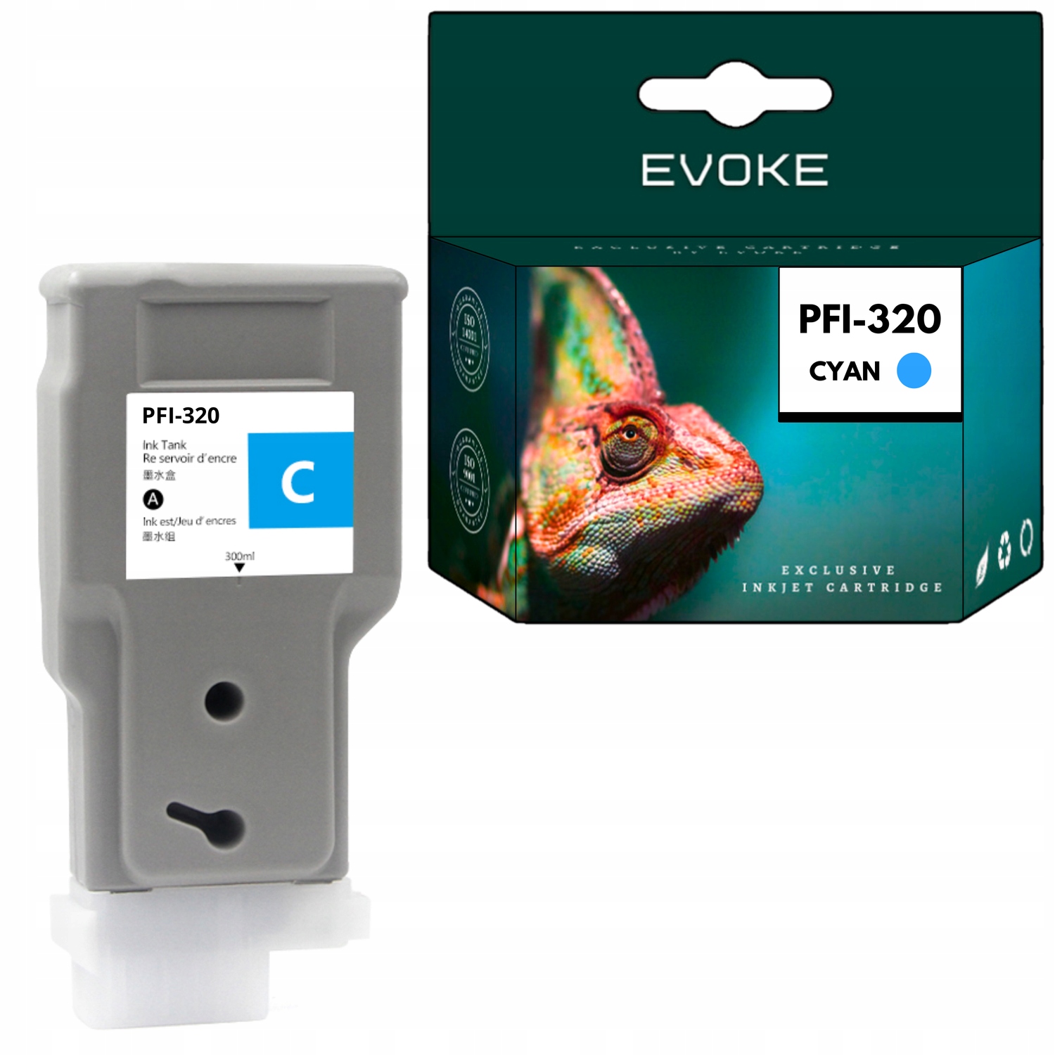 Atrament pre Canon PFI-320C azúrový 300 ml 2891C001 TM-200 TM-205 TM-300 Tm 305