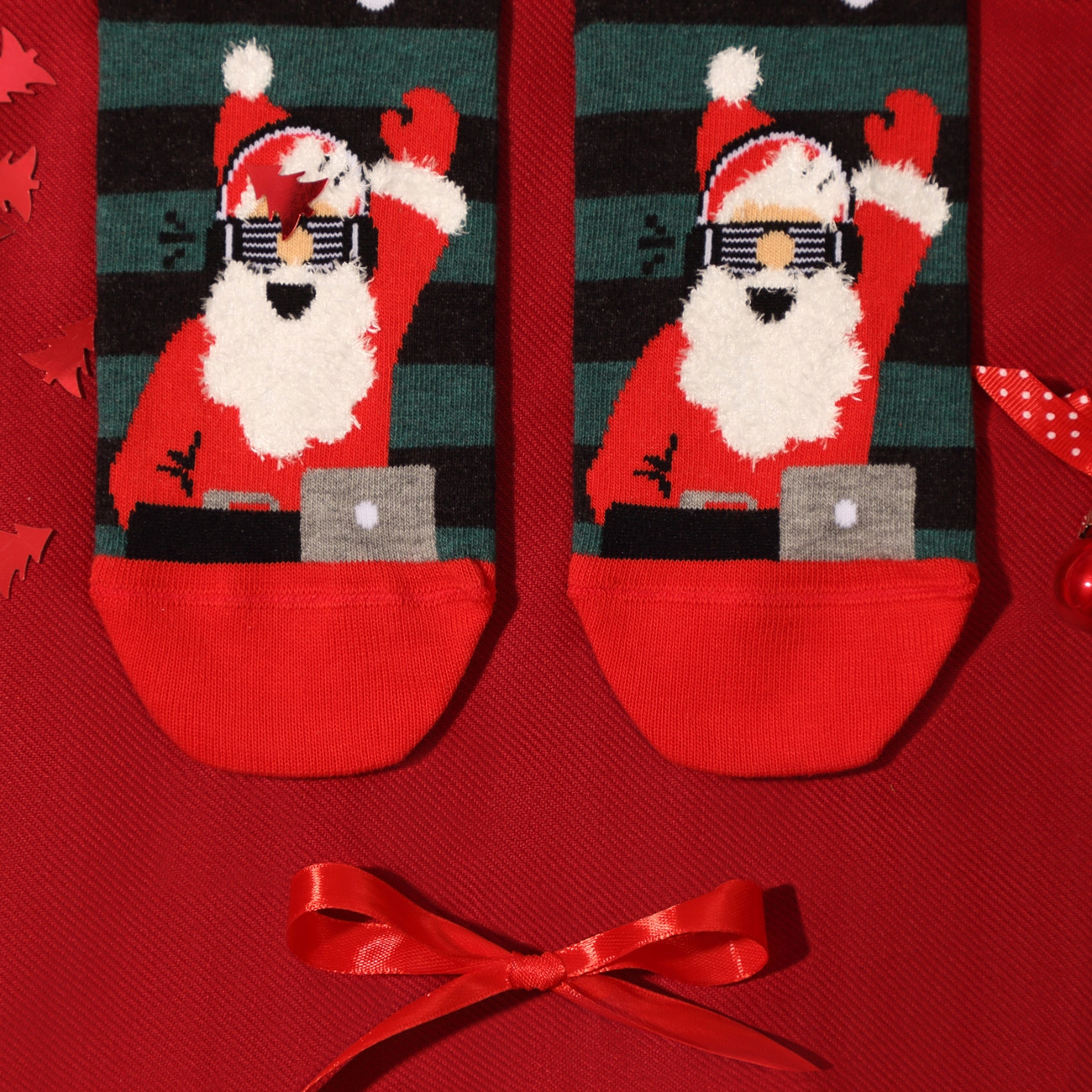 3 PARY ŚWIĄTECZNE SKARPETY MIKOŁAJ RENIFER PREZENT Model 445, 447, 441