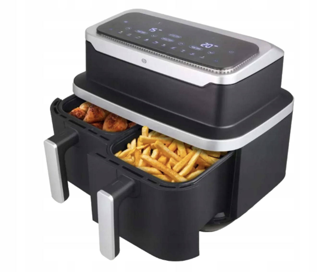 Beztuková fritéza Air Fryer Essentielb EAF2 Dual 8L 2600W 2 komory