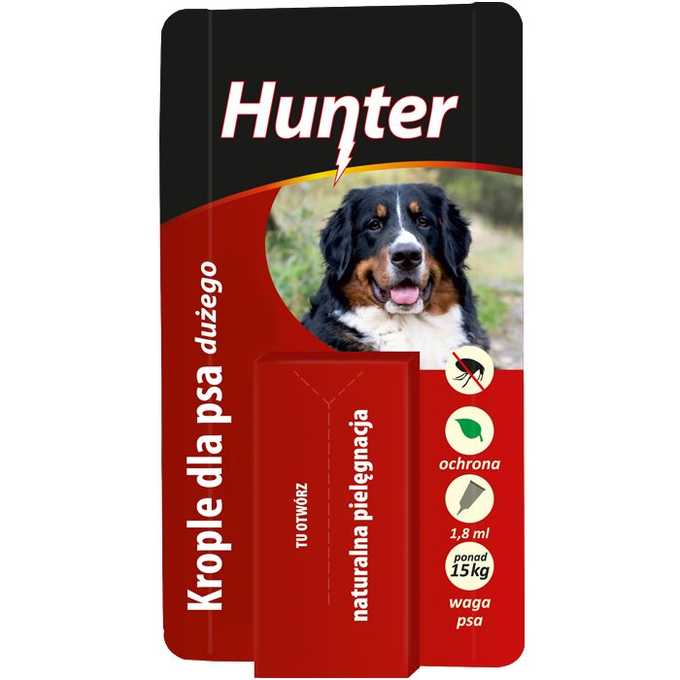 

Krople przeciw pchłom dla psów powyżej 15kg Hunter