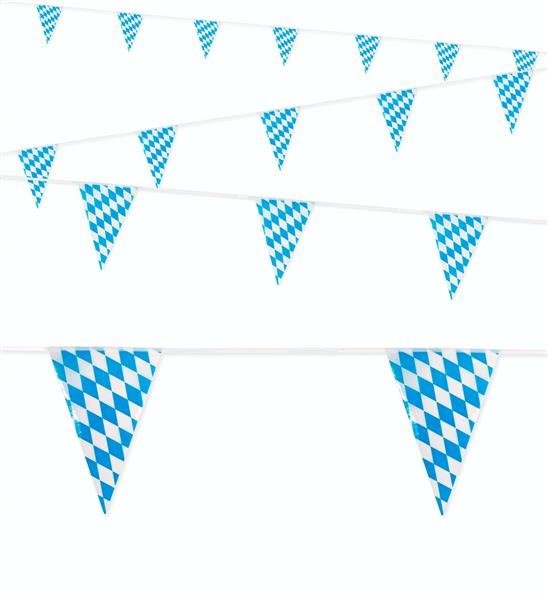 GIRLANDA BAWARSKA BIAŁA W ROMBY OKTOBERFEST