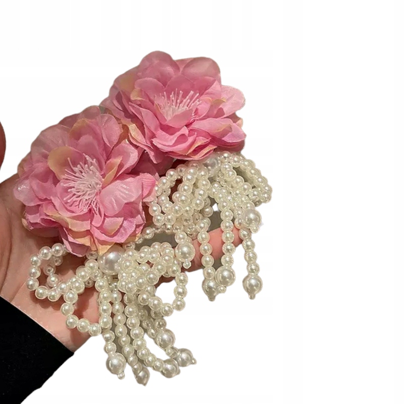 Kolczyki jedwabne kwiaty wiszące J39 Marka Xuping