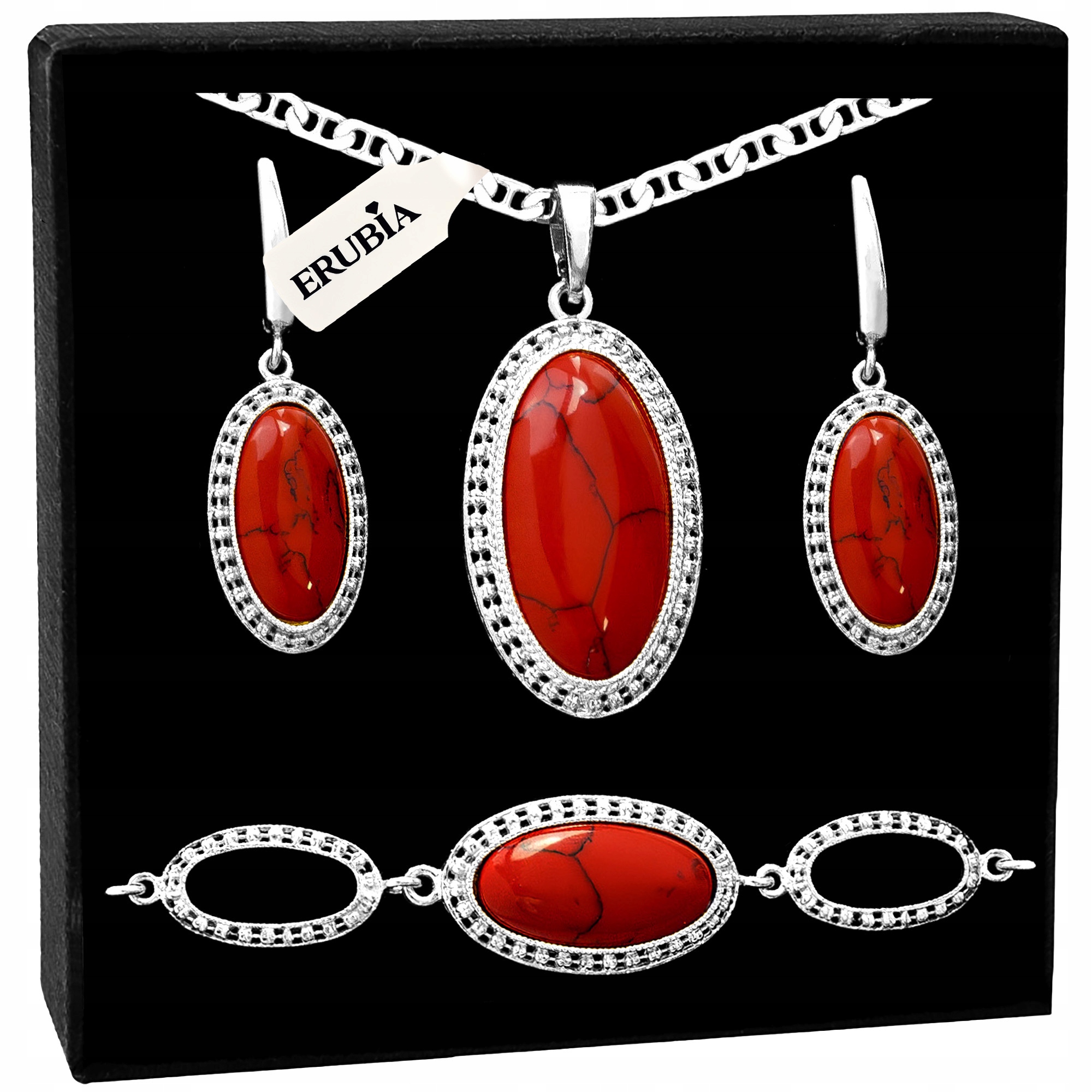 Stříbrný Komplet Šperků Náhrdelník 925 Náramek Pro Ženu A Manželku 55 CM