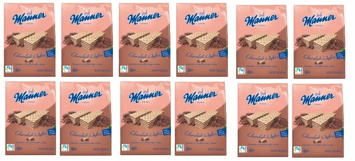Levně 12 x 200 g Manner vaflí s čokoládovým krémem Karton