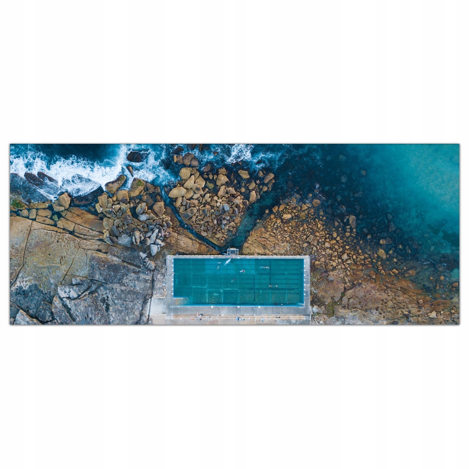 Ocean Pobřeží Voda 125x50 Skleněný panel do kuchyně
