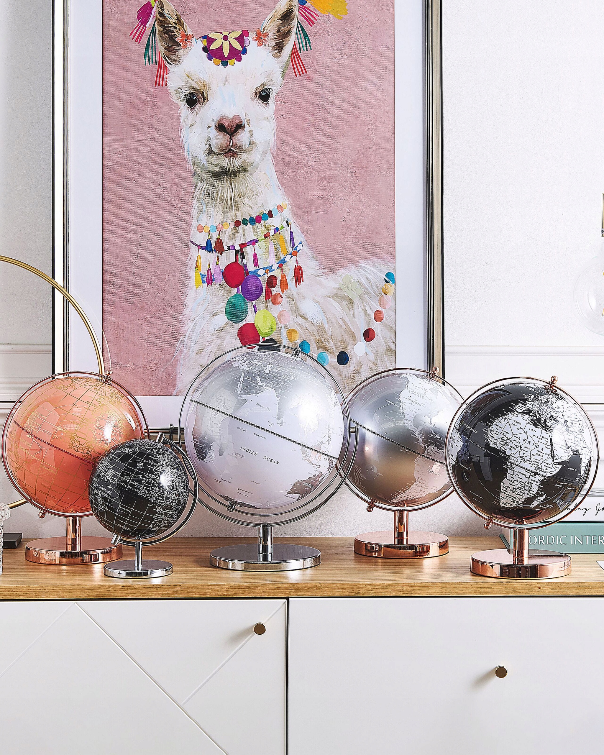 Globus dekoracyjny na biurko czarny Rodzaj inny