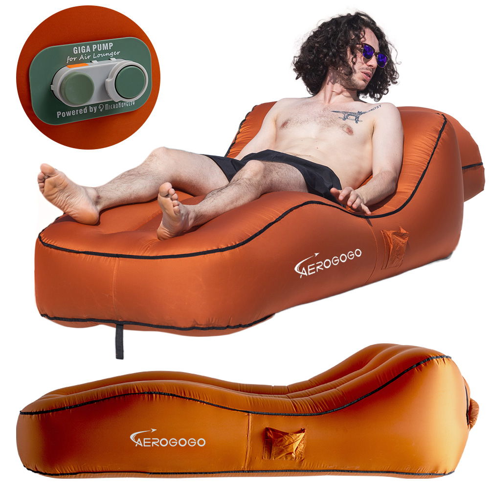 Materac dmuchany automatycznie Leżak Aerogogo CL1 Brązowy