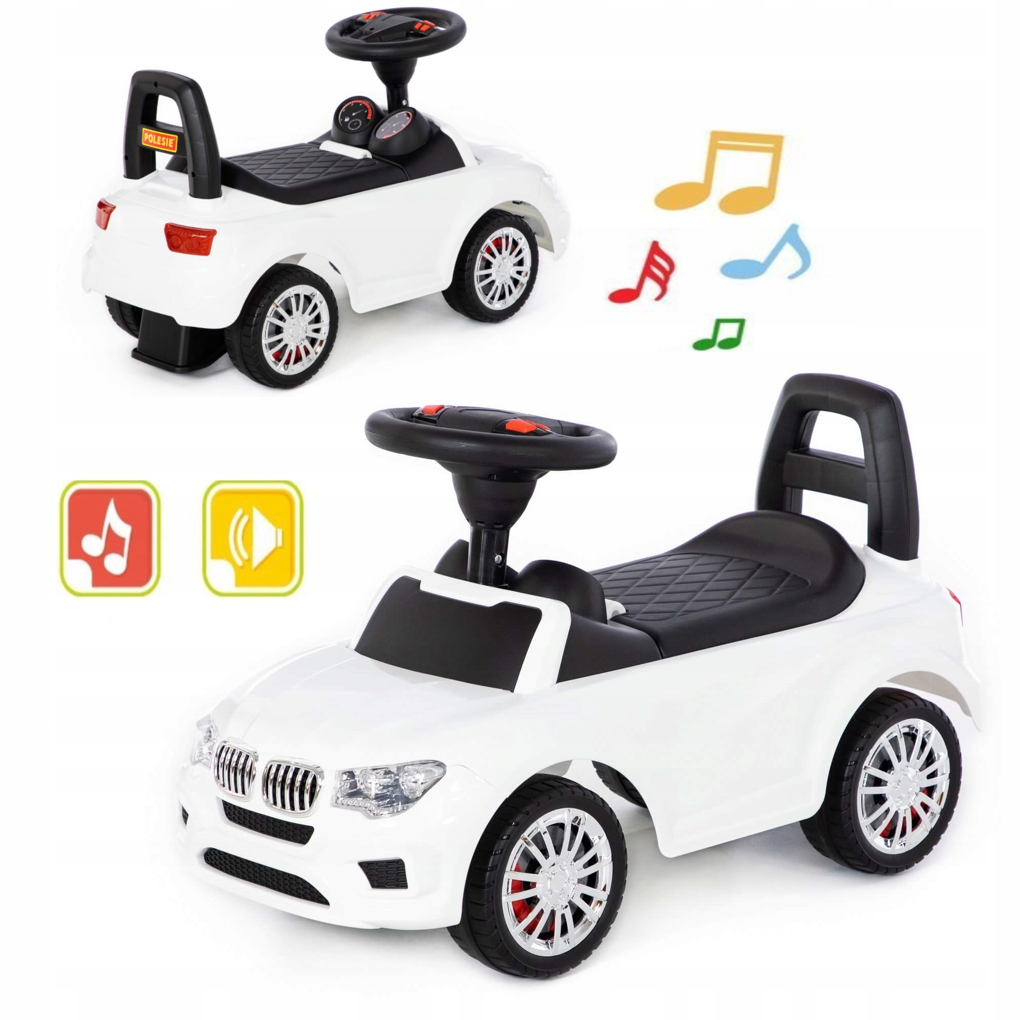 

Jeździk Pchacz Samochód Bmw Auto 2w1 Z Dźwiękami