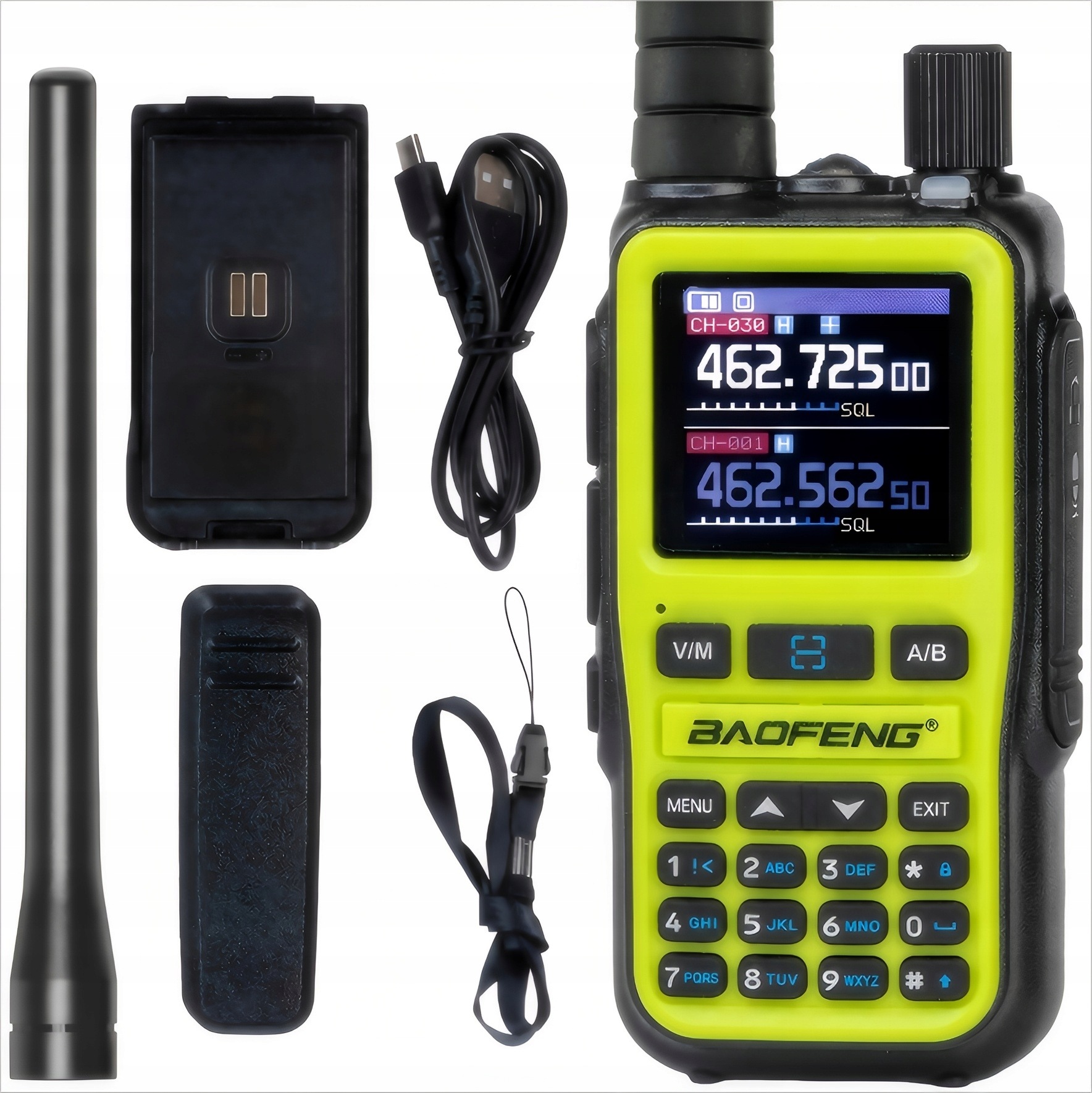 Vysílačka radiotelefon Baofeng UV-5R Eu Mini Green Vhf Uhf Pasmo Lot