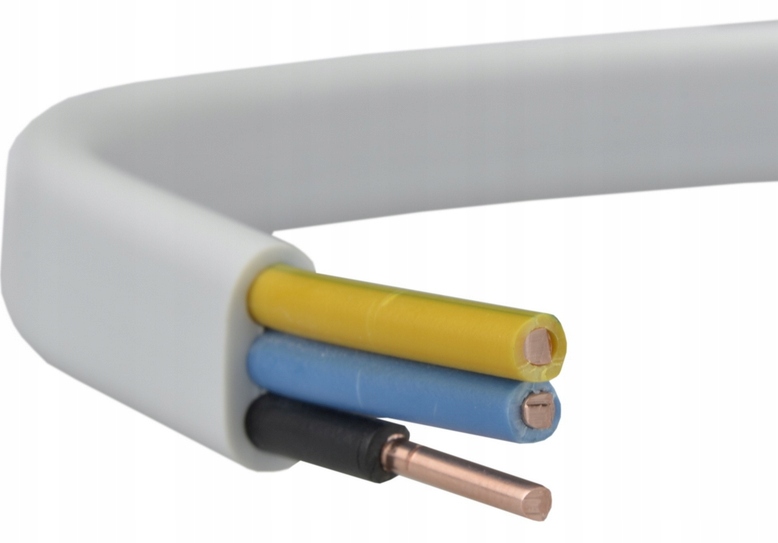 

Przewód kabel płaski YDYp 3x2,5 750V 1m Nkt
