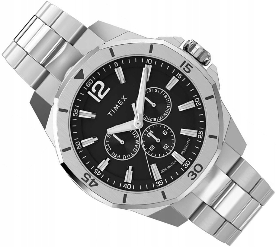 Nové Pánské Hodinky Timex TW2W79900 Ocelové S Multidátorem Ø46mm Box